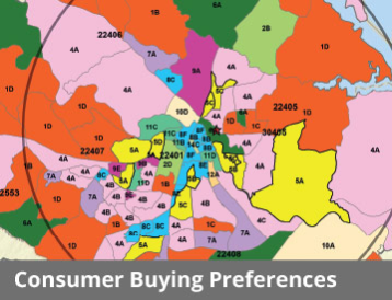 Map of consumer buying preferences
